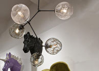 장식 Dinning 방을 위한 투명한 분기 거품 유리제 현탁액 빛
