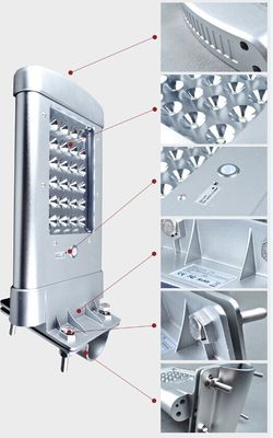 높은 루멘 50W 순수한 백색 IP66 옥외 한세트 태양 LED 가로등